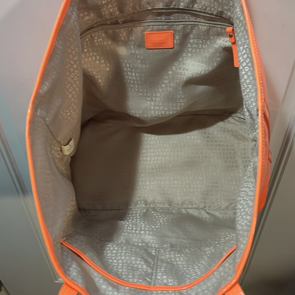Kate Spade Patent Leather Neon Orange Tote Bag - Picture 12 of 17